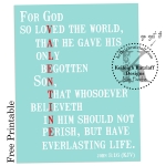 John 3:16 Valentine Printable