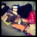 The clothes, packed in individual baggies for each leg . . . and then some.