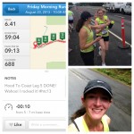 My first leg! Yes, I took a selfie while running!